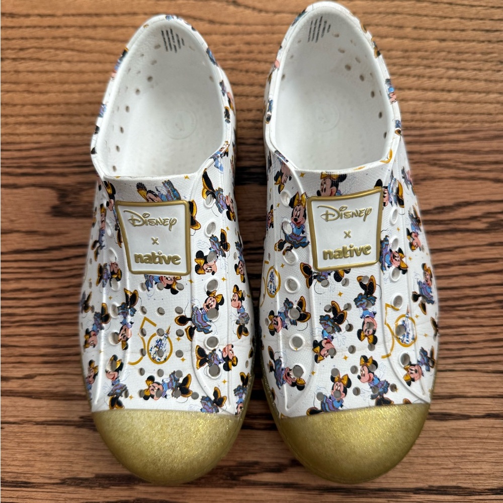 Native White and Gold Sandals Comfortable and Stylish